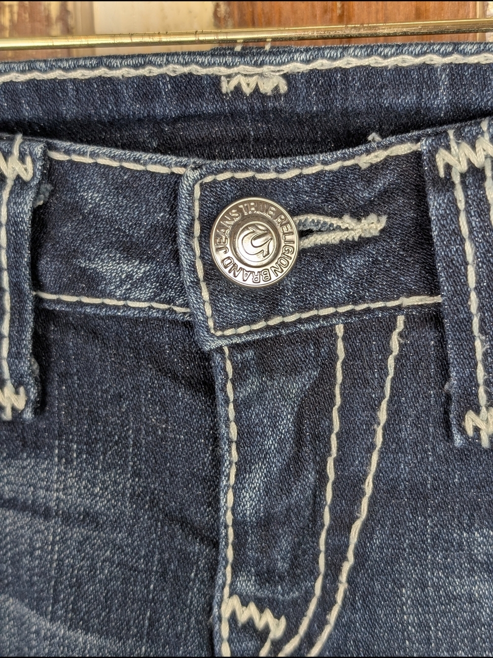 True Religion Becky Low Rise Bootcut Jeans 29 Made USA Y2K Western Denim - Picture 6 of 11